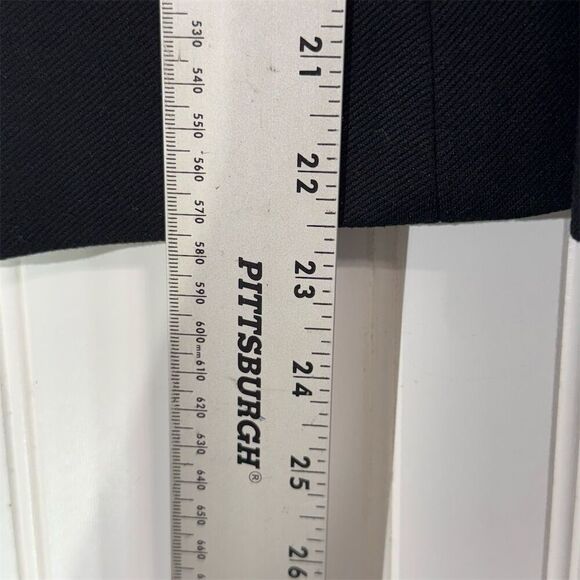 J.Crew Black Collarless Blazer Women’s 8 Open Front Stretch Work Jacket - Picture 5 of 7